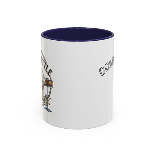 Commodore Coffee Mug — Nautical Vintage Ship Wheel Accent Mug